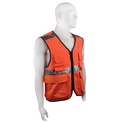 Gilet smanicato panciotto arancio catarifrangente uomo sicurezza soccorso Arancio M